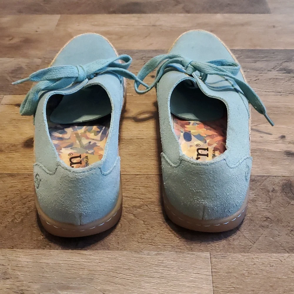 Born Women's Teal Suede Flats
